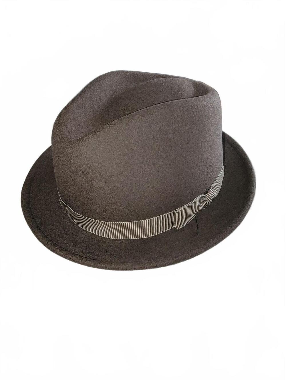 Stitch Premium Headwear Brown Fedora Hat XXL Made in USA